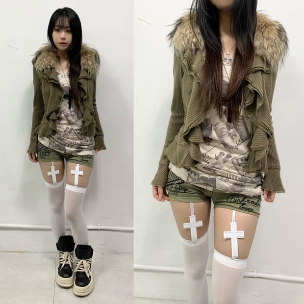 [GRAND TABLE] 그런지 에스닉 펑크 퍼 가디건