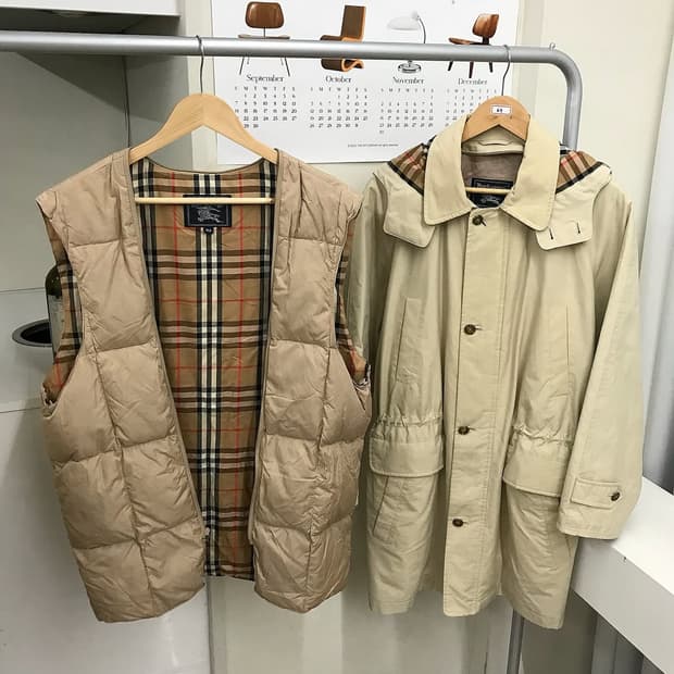 버버리 후드 롱자켓 (패딩내피형)