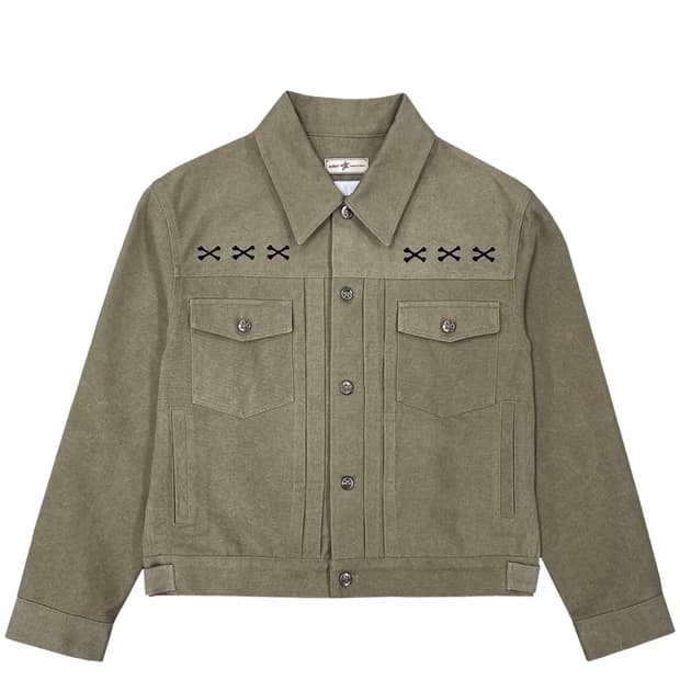 2사이즈 정가양도 카미엔 아오이로 트러커 자켓