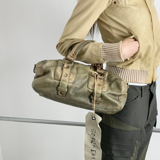 조르지오 브라토 2-Way 보스턴 레더 핸드백