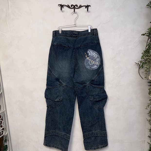 Ignota core:6 washed cargo pants blue 