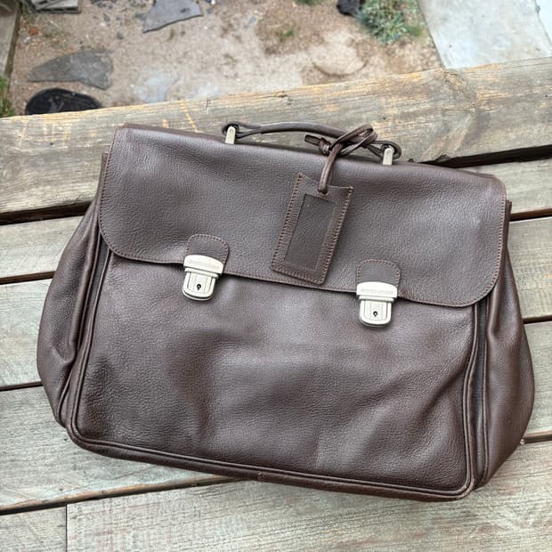 조르지오 알마니 브라운 소가죽 가방(큰사이즈)