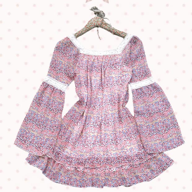 레이스 잔꽃 캉캉 원피스