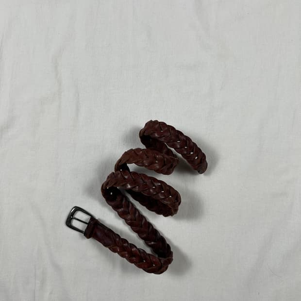 90‘s 폴로랄프로렌 꽈배기 가죽 레더벨트