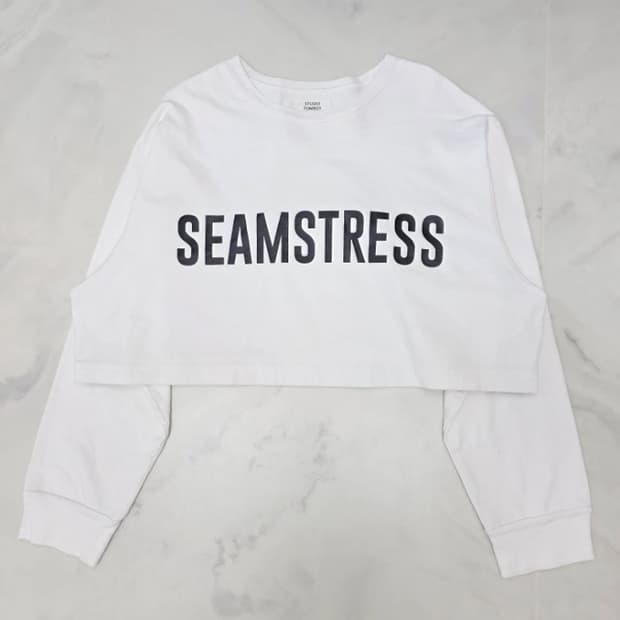 스튜디오 톰보이 크롭티 티셔츠 F