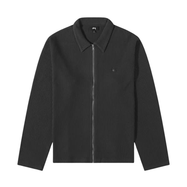 [L] 스투시 빅 써멀 집 셔츠 블랙