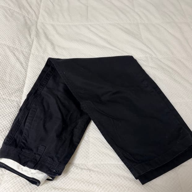 유니클로U 와이드핏치노팬츠 79 블랙