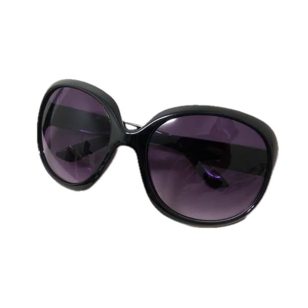 Oval sunglasses black purple gradient