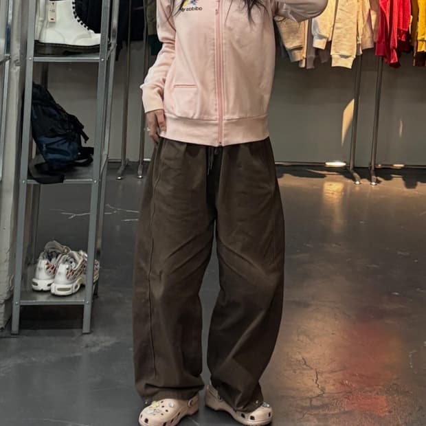 아디다스 디즈니 구피 연핑크 트랙탑져지 A3035