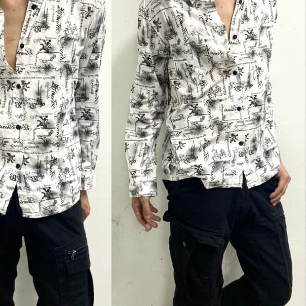 [COMMONTAGE]Full Lettering White Shirts