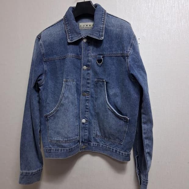 제품 남성 위싱블루  루즈핏 크롭 데님쟈켓 적당한 크롭 100까지 새거
