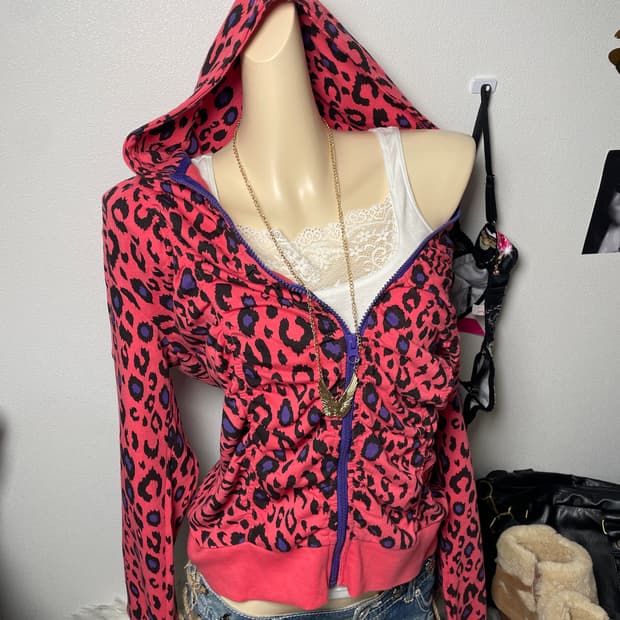 Leopard 호피 후드집업