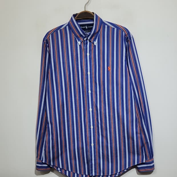 (S) 랄프로렌 폴로 남방 스트라이프 로고 셔츠 캐주얼 