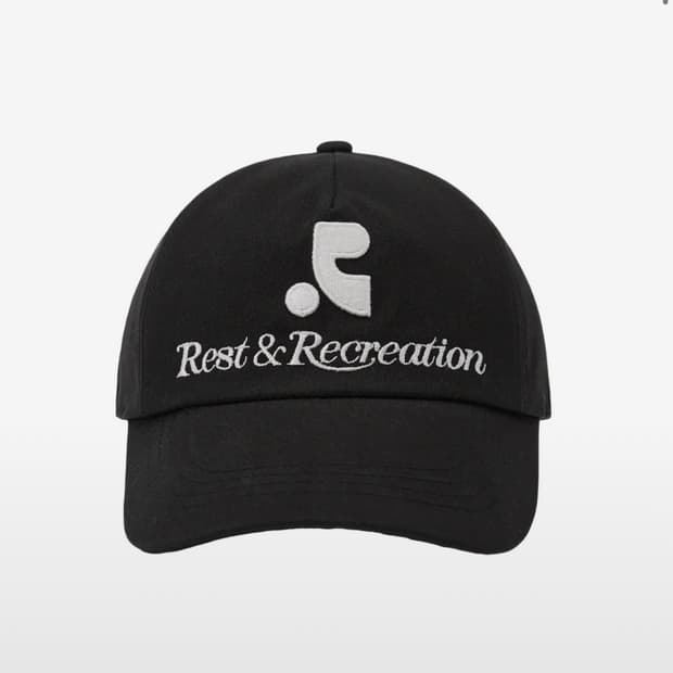 레스트앤크레이션 로고 코튼 볼캡 블랙 