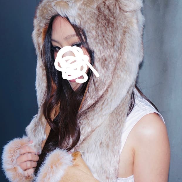 대만 빈티지 여우 퍼 모자