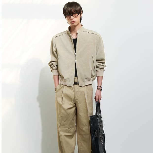 알렌느 벨루어 블루종 베이지 2사이즈