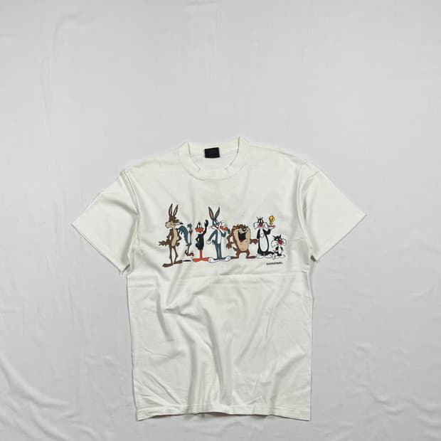 90’s 93년도 워너브로스 루니툰즈 카툰 반팔티