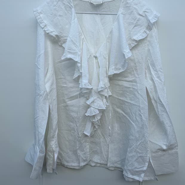 프릴 블라우스 너드