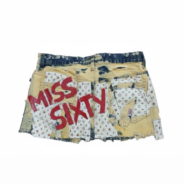 MISS SIXTY 미스식스티 데님 숏팬츠 빈티지 패치워크