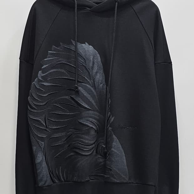 JUUN.J 준지 x 막심 고릴라 오버핏 후드 티셔츠 / 남 XS 블랙
