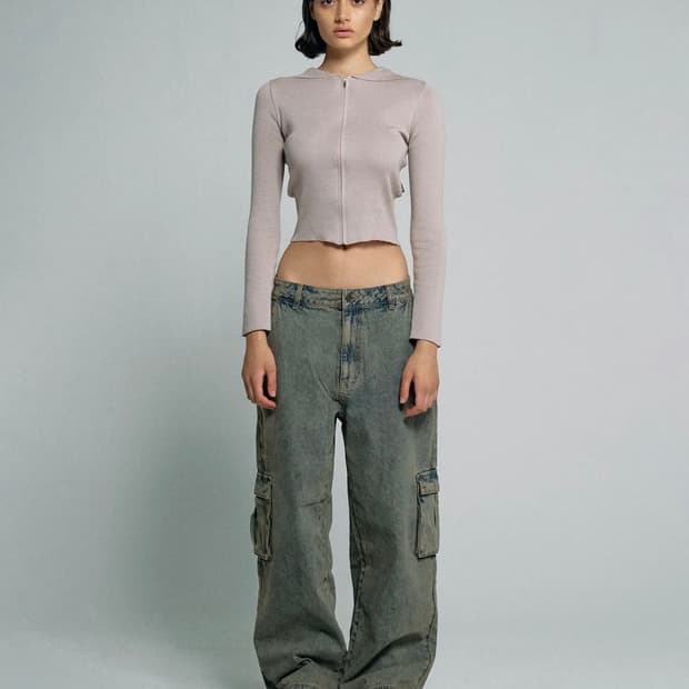 스컬프터 카고 데님 팬츠