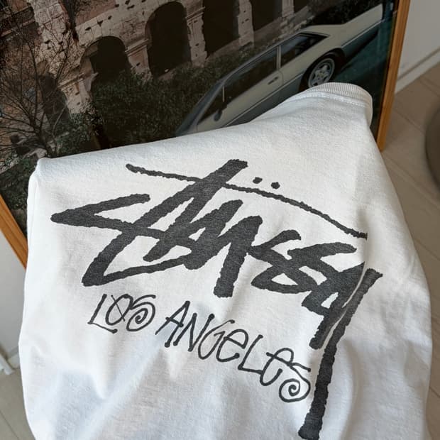 stussy 스투시 스탁 로스엔젤레스 티셔츠 화이트 XL (107)
