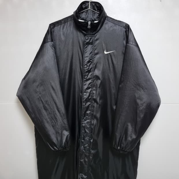 나이키 녹/검 올드스쿨 레어 유광 돕바 점퍼 롱패딩