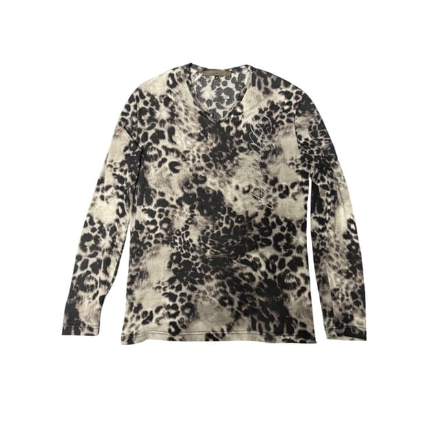 00s Style Leopard Design Long Sleeve