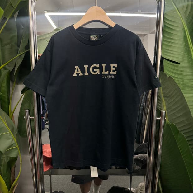 AIGLE 빈티지 프린팅 반팔티