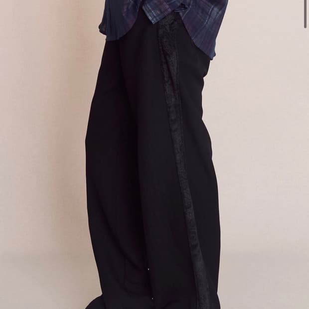 포커페이스 JACQUARD TRACK PANT BLACK