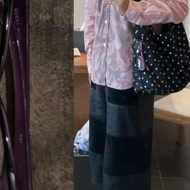 빈티지 레더 버뮤다 팬츠