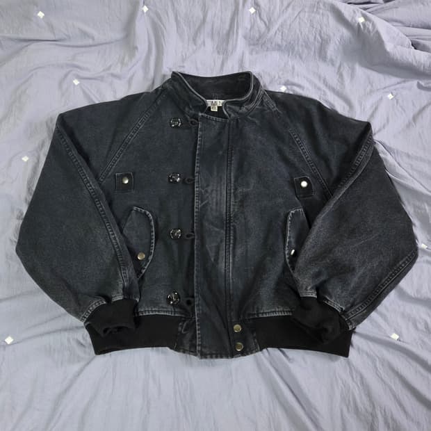 파르티멘토 블루종 자켓 워시드 블랙 M