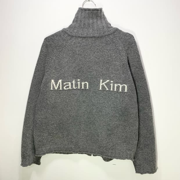 마뗑킴 로고 니트 집업