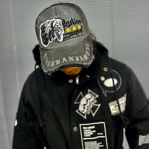 인디언 자수 캡 