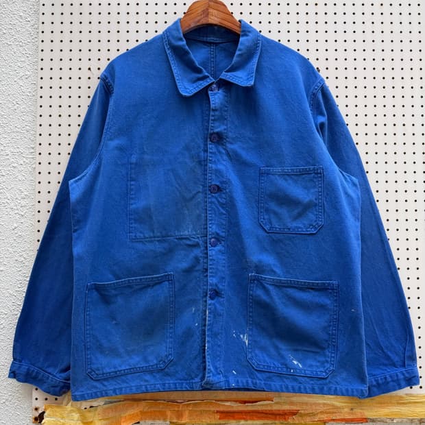 80s WASHED PAINT SPLATTERED 프렌치워크자켓