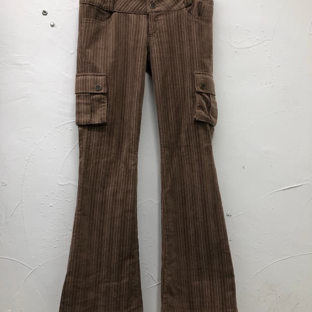 goa 코듀로이 스트라이프 부츠컷 팬츠