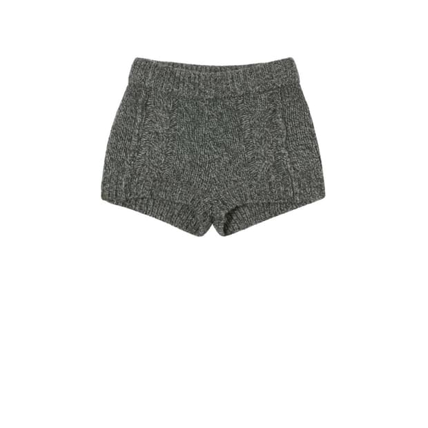 새상품) 보헤미안서울 케이블 니트 쇼츠 그레이 