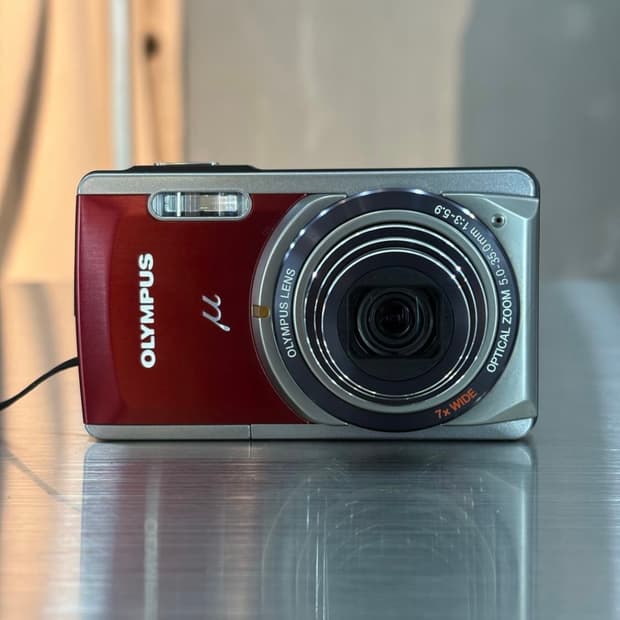 Kew배터리/한글지원/민트급)올림푸스 뮤70.20 18 레드 빈티지디카