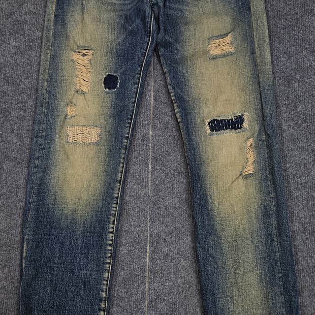 오프화이트 데미지 데님 팬츠(급처)