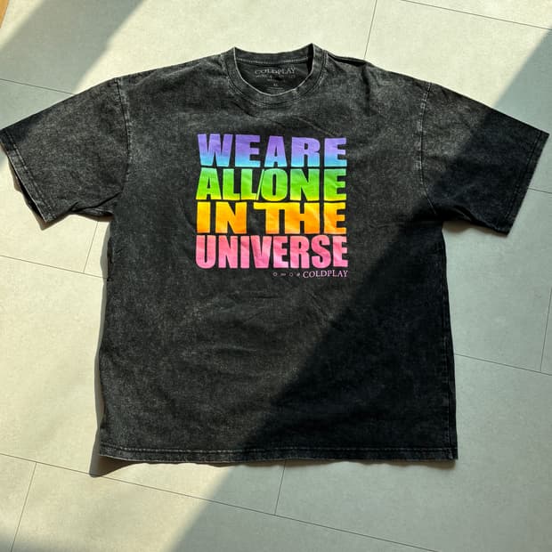 콜드플레이 2025 월드투어 한정 워싱 티 XL