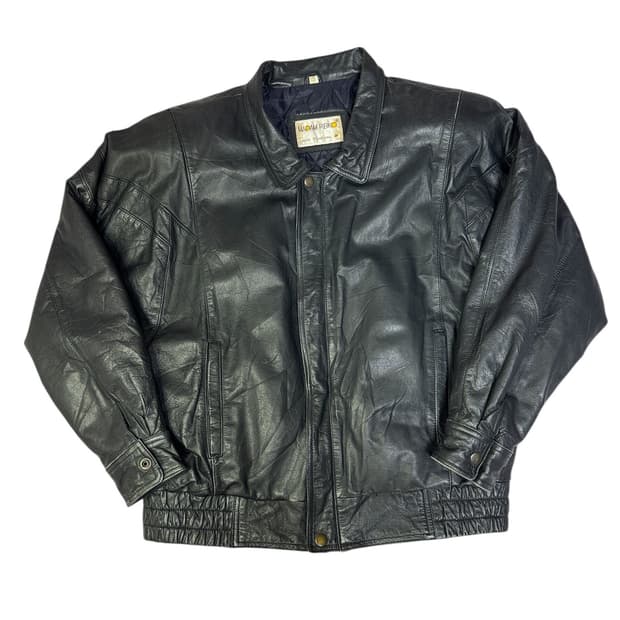 빈티지 레더 블루종 소가죽 자켓 M