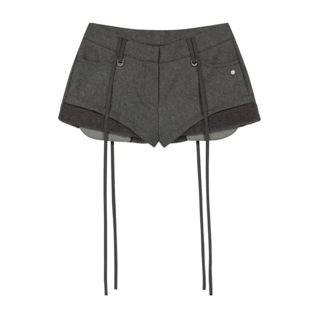 오호스 Micro Wool Shorts / Grey