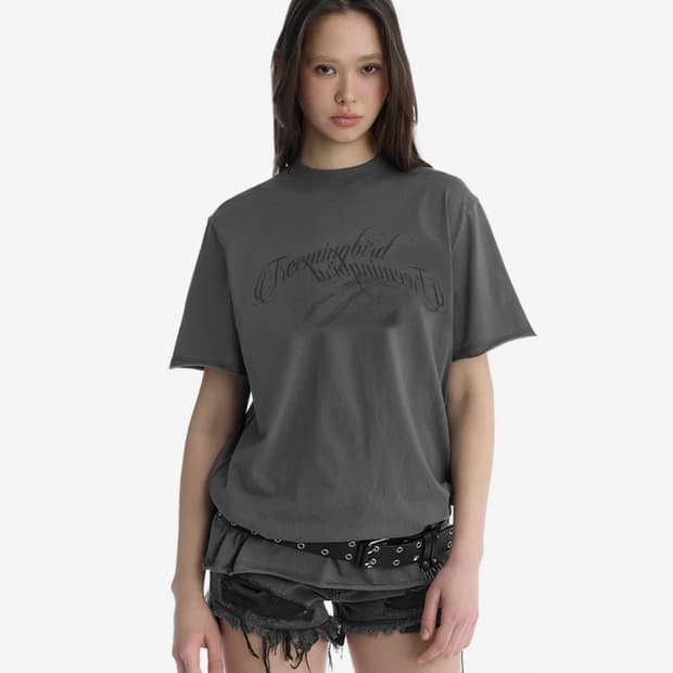 트리밍버드 Desert Graphic T-Shirt -Charcoal