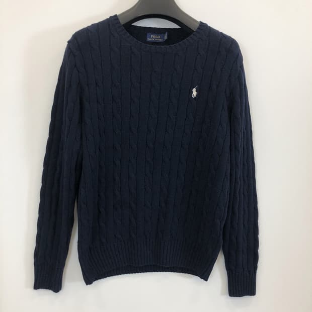 폴로 랄프로렌 화이트포니 상위라인 케이블니트 여 XL 