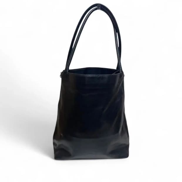 요지 야마모토 느와르 zip 가죽 토트백