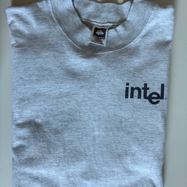 90s 인텔 롱슬리브 긴팔 xl intel vintage ls tee