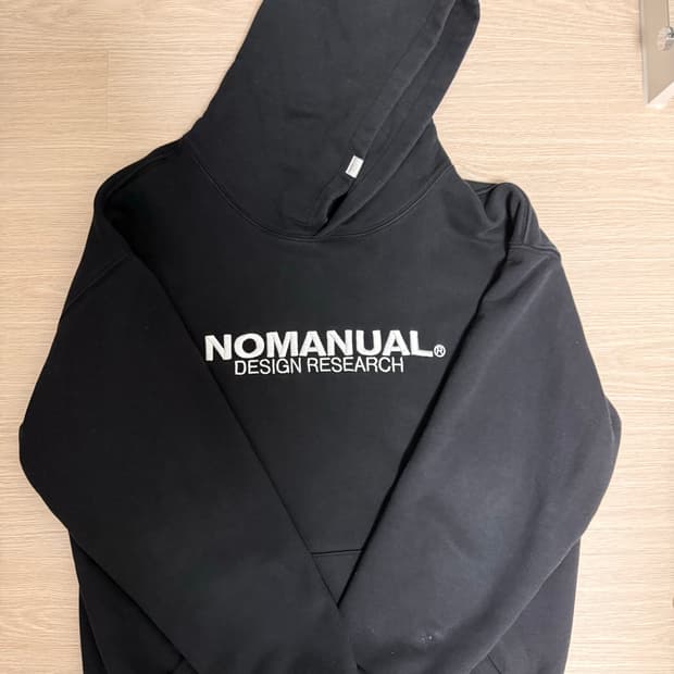 노매뉴얼 DR LOGO  블랙 후디티