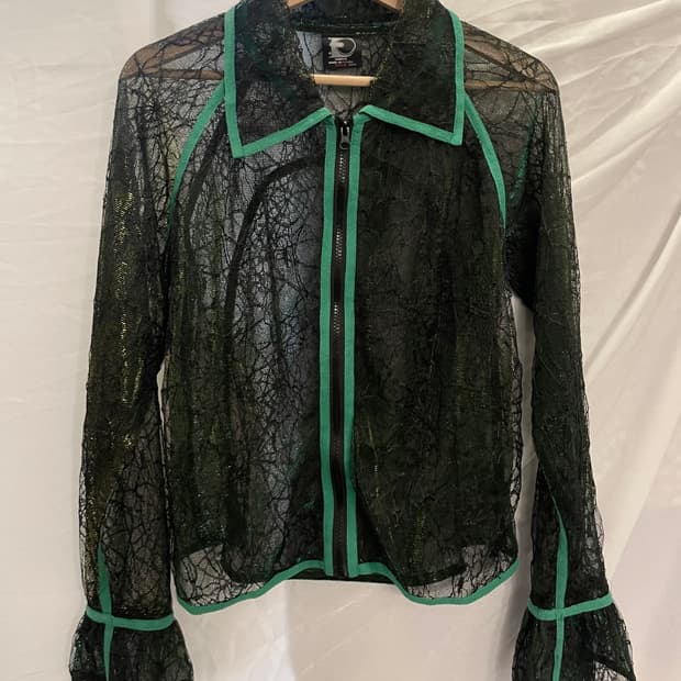 메쉬 레이스 블랙 자켓 m