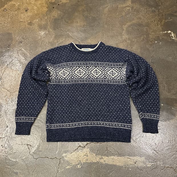 90s USA 패턴 니트 L