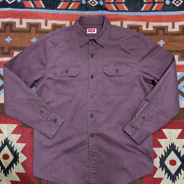 100) 랭글러 워크셔츠 버건디